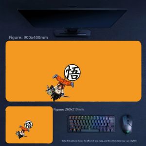 Bandai | New High Definition Print Boys E-sports Game Non-slip Large Size Keyboard Pad Mouse Pad Animation Dragon Ball Leather Mouse Pad