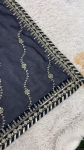 [PRE-ORDER] Ready Made Heavy Faux Georgette With Heavy Embroidery Sequence Work Suit (10-15days delivery)