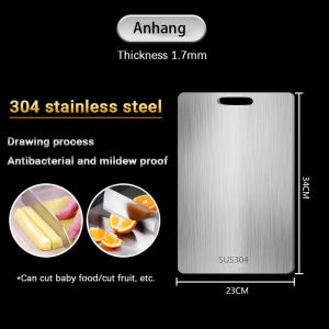 Hangable 304 stainless steel cutting board perfect kitchen fruit and vegetable dining kitchenware for bar home kitchen.