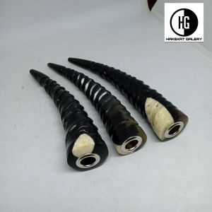 padutan pipa once tanduk kerbau hitam motif ulir h131