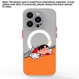Felt Skin like Magsafe Phone Case for iPhone 15 pro Max Anti-Fall Cartoon New Model Frosted White Compatible with 12 13 14 Models
