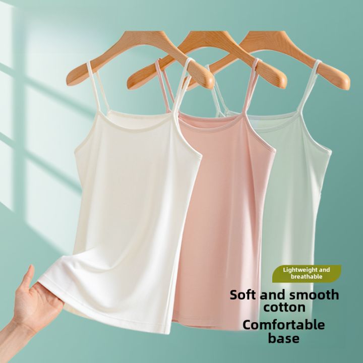 Pure Cotton Camisole Tank Top Women's Inner Wear Black White Slim Fit Modal Large Size Top 2025 New Style Backless Versatile