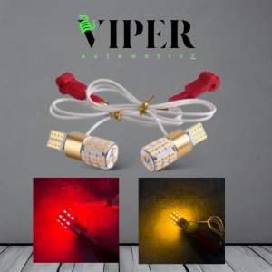 (2 Pcs) Lampu Led T10 Senja + Sein 2 Mode Universal Motor Mobil 12 Volt T10 Lampu Led 2 Mode Sen dan Senja Nmax Aerox PCX ADV Lampu Sen dan Kota 2in1 54 Smd Luminos Vario Beat Scoopy Supra x 125 fi Jupiter Mx Rx King Vixion CB Reborn Fortuner Toyota