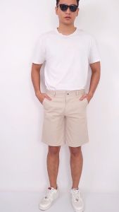 Celana Pendek Pria / Cowok Chino CREAM CHINOS Casual Distro Bahan Stretch Combed Premium