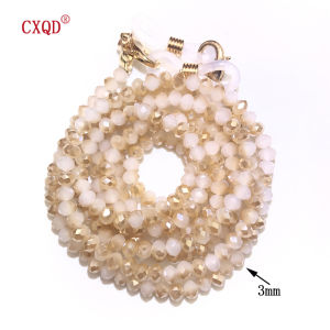 Handmade Fashion Reading Glasses Chain For Women Sunglasses Cords 3mm Electroplated Lanyard Beaded Eyewear Masks Gift Wholesale
