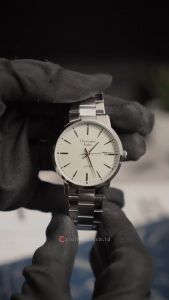 Jam Tangan Pria Christophe Arden CA 2004 MDBSSLG Light Grey Dial Silver Stainless Steel Strap