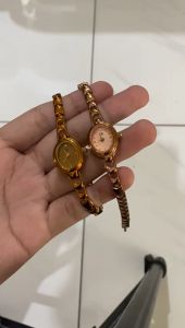 Jam Tangan Fashion Wanita Anggun Aksesoris Pesta IK 1027 Starlight Steel Brown Gold