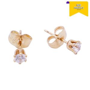 Xuping Anting Tusuk Emas Mata Satu motif Cengkeh Gigi 6 2mm 0151061602