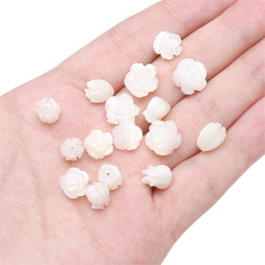 1pc Natural Horseshoe Shellfish Beads Cute Orchid Rose Shape Beads For Handmade Bracelet Necklace Earring Keychain DIY Craft Jewelry Making Accessories