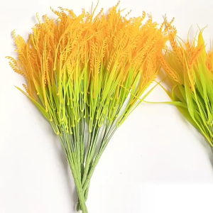 Wheat Ears Yellow Rice Ear 5pcs Artificial Fake Rice for Wedding Home Decor