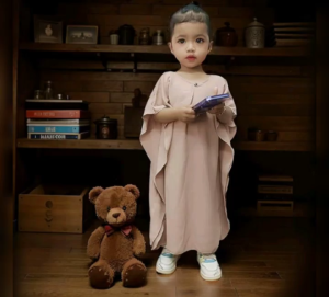 Hot Selling Baby Kaftan Material Italian Cey Crepe Size 6-12bulan to 12Years