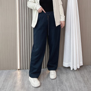 plus Size Womens Sporty Straight Leg Casual Pants Elastic Waist Loose Fit Slimming Autumn Winter Fashion High Waist Trousers