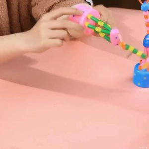 Hươu Cao Cổ Nhún Nhảy Bằng Gỗ Cho Bé