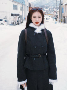 XUECAIQI | Winter Korean Rich Girl Style Tweed Coat and Skirt Set