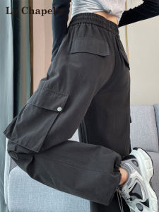 La Chapelle American Style Workwear Wide Leg Pants Womens Spring Autumn New High Waist Loose Outdoor Climbing Sport Trousers
