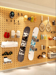 BEIQIVI | Custom Solid Wood Pegboard Storage Shelf