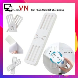 Miếng Dán Tường Treo Ổ Cắm Điện Modem Wifi  Xoay 360 Độ - Giá Đỡ Treo Tường Cố Định Ổ Cắm Điện - Giá Treo Ổ Cắm Điện Dán Tường Xoay 360 Độ Đa Năng