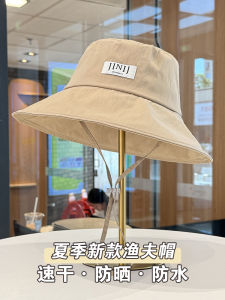 Korean Style Wide Brim Fishing Cap Spring Summer Thin Outdoors Sun Protection Hat Versatile Face Slimming Bucket Hat for Women