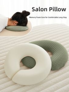 Beauty Salon Special Memory Foam Pillow Face U-Shaped Portable Soft Support for Long Time Face down Massage Bed Hole Design