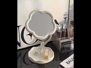 FOCANO Flower Mirror Makeup Mirror Vanity Mirror Tabletop Dressing Table Mirrors Jewelry Storage High-definition