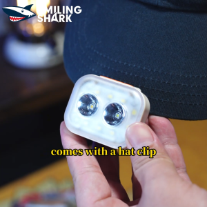 SMILING SHARK LED Headlight 8Mode Induction Work Light Type-c Rechargeable Head Lamp With Clamp Waterproof Outside Workling Lighting TD0232