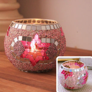 Moroccan Style Candle Holder Handmade Mosaic Glass Candlelight Romantic Dinner Wedding Party Candle Lamp Home Decoration Candelabra