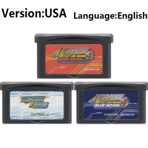 Bandai | GBA Game Cartridge MegaMan 32 Bit Video Game Console Card Megaman Zero 1-4 Megaman Red Sun Blue Moon for GBA