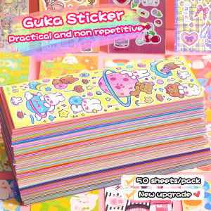 50PCS Korean Guka Sticker Kawaii Cartoon Stickers Colorful Aesthetic Stickers-Phone Cases Scrapbook Albums DIY Diary Decor-Waterproof & Reusable