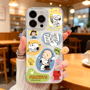 Cartoon Lovely Snoopy Charlie Magsafe Phone Case For iPhone 17 Pro Max 17 Air 16 Pro Max 11 12 13 14 15 Pro Max XR XS Max 7 8 Plus Phone Back Cover for Samsung S21 S22 S23 S24 S25 S26 Ulrta Plus Back Shell