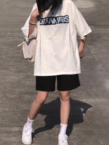 Quần Short Thể Thao Nữ Cạp Cao Mùa Hè BF Rộng Rãi Chạy Bộ Quần Dài Năm Điểm Thời Trang Mới Về Quần Dài Rộng Rãi