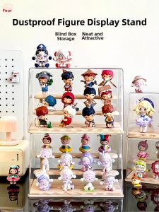 Dust-proof Acrylic and Wood Display Shelf