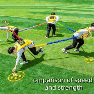 Outdoor Games Team Building Develop Sport Entertainment Toys Children Elasticity Rope Circle Running Push For Kids Sensory Ropes