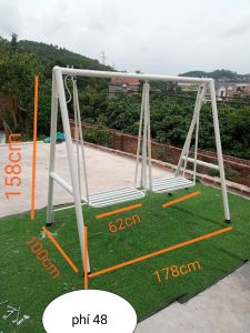 xích đu  sắt mạ kẽm sơn tĩnh điện 2 ghế ngồi . síp hàng toàn quốc