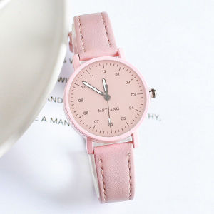 YIKAZE Womens Watches PU Leather Strap Women Quartz Wristwatches Waterproof Round Dial Retro Bracelet Watch Ladies Girls Watch
