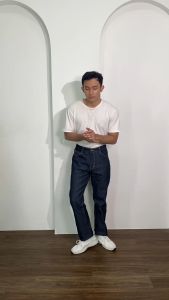 Celana Selvedge Pria Celana Denim Selvedge Panjang Reguler Fit
