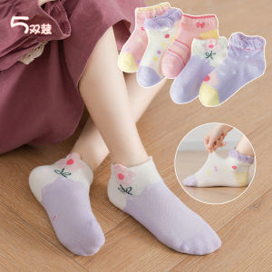 5 Pairs Mesh Childrens Socks Thin Breathable Boys Girls No-Show Socks Cartoon Combed Cotton Baby Socks Class A 网眼儿童袜子 薄款透气 男童女童船袜 卡通精梳棉 宝宝袜A类袜 FUNIANQI