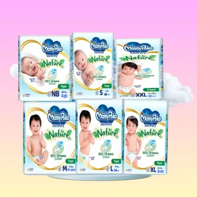 mamypoko Extra Dry Premium Tape NB44/S38/M34/L30/XL26/XXL20