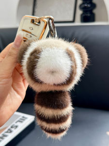 น่ารัก Ins Fox Fur รถพวงกุญแจจี้ตุ๊กตา Plush ของเล่นสําหรับกระเป๋าถือและรถตกแต่งของขวัญ