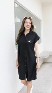 ชุดเดรสผู้หญิง ชุดกระโปรงผู้หญิง กระโปรงยาว เดรสยาวสาวอวบ ชุดเที่ยวทะเลเดรสเที่ยวทะเล เดรสเชิ้ตยาว ลายมาใหม่ ใส่สบายไม่ร้อน