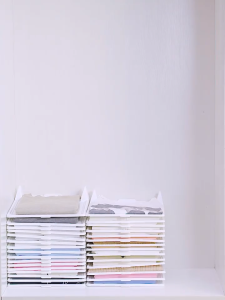 T-Shirt Folding Board & Storage Tray | Stackable Organizer | Easy Folding | Clothes Organisers