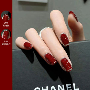 JustGirl Cherry Flavor Nail Polish Quick Dry Long Lasting Tearable Womens Red Wine Color Nail Art Tools for Autumn Winter