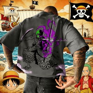 Bandai | Japanese Anime ONE PIECE Summer T-shirt Casual Sports Fitness Loose Oversized Comfortable Cotton Short Sleeves for Men and Women