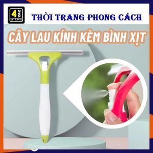 Cây Lau Kiếng Cây Lau Kính Kèm Bình Xịt Nước Thông Minh 2in1 - Cây Gạt Kính Cầm Tay Cây Gạt Nước Nhà Tắm Tiện Lợi - Chổi Lau Kính Kèm Gạt Nước Silicone Chống Trượt Nhỏ Gọn Tiện Lợi