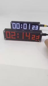 WIFI Clock W Seconds LED Dot Matrix W Audio Music Spectrum Level Meter Digital Display TIME FOR Desktop Decoration Bed Clock