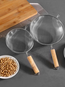 Thìa Lọc Rau Củ Bằng Thép Không Gỉ Hai Tai Dùng Trong Nhà Bếp Để Lọc Rau Củ Quả Và Đậu Nành Thìa Lọc Rau Củ Quả Bằng Gỗ