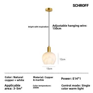 Schroff | Creative Pendant Light with Flower Bud Shape and Marble Design