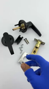 MYDIYHOMEDEPOT - 2pcs Door Handle Set Interior Door Handle for Hallway and Closet Left/Right Handing / No Lock