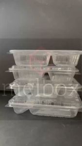 [25 pcs] 2 3 4 5 Divisions Clear Bento Box with Lids Disposable