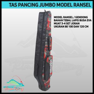 Tas Pancing Besar Model Gendong Tas Pancing Laut model Ransel 2 Kantong Tas Pancing Besar Anti Tahan Air Bahan Lapis Busa Eva Tebal