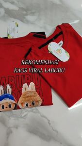 Jckidswear Kaos Anak Labu Monster Viral Unik Usia 4-16 Tahun Merah List Hitam
